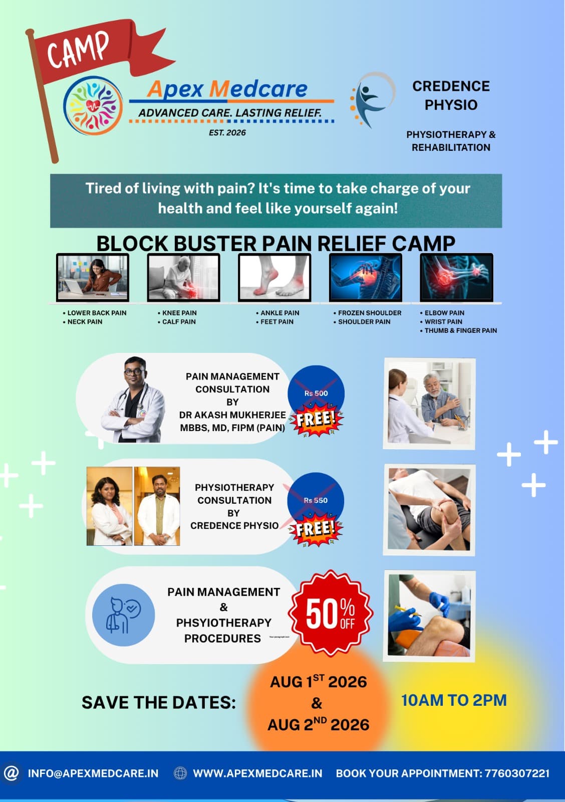 Free Pain & Physiotherapy Camp